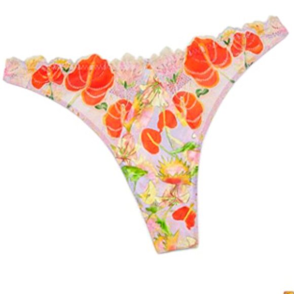 Savage X Fenty Other - Savage X Fenty Mutha Nature Satin Thong Panty